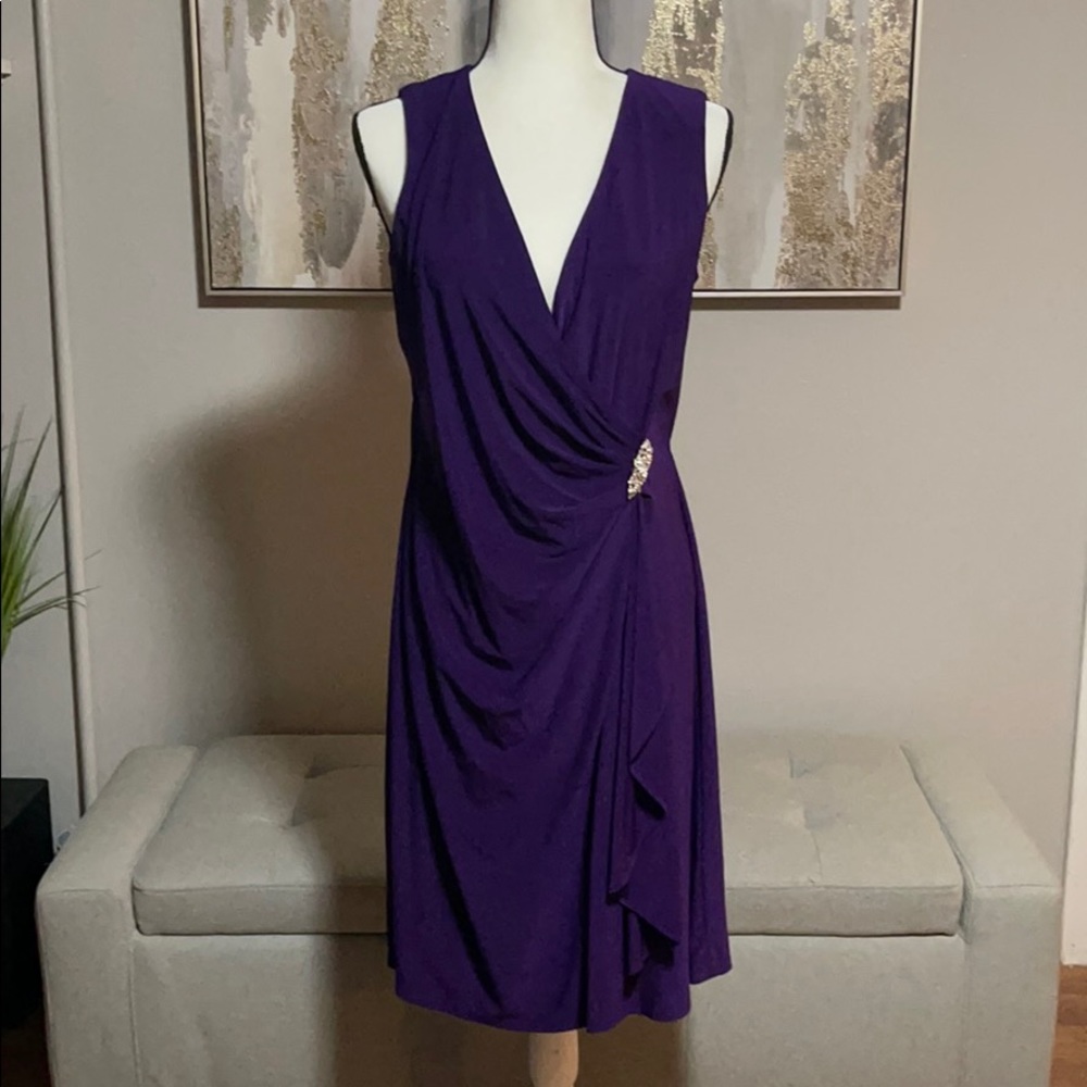 Purple evening dress